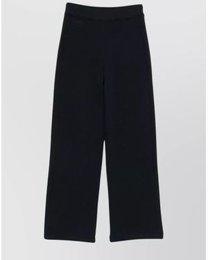 Max Mara Comfortable Wide Leg Cotton Pants - Blue
