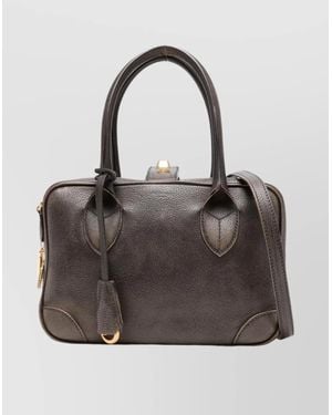 Golden Goose Leather Shoulder Bag - Grey