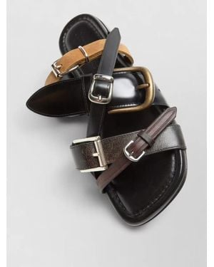 Acne Studios Leather Flat Mules - Black