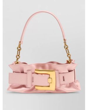 Balmain Anthem Mini Shoulder Bag Leather Chain - Pink