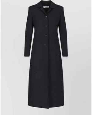 Jil Sander Single Breasted Coat - Black