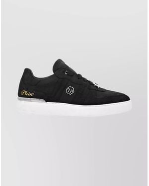 Philipp Plein Low-Top Sneakers With Contrast Rubber Sole - Black
