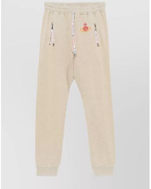 Vivienne Westwood Straight Leg Pants Ribbed Cuffs - Natural