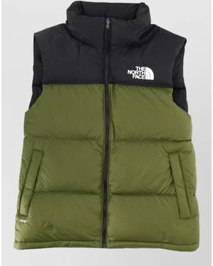 The North Face Retro Nuptse 1996 Puffer High Collar Vest - Green