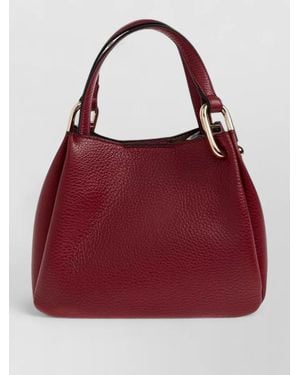 Furla Shoulder Bag Adjustable Strap Tone Hardware - Red