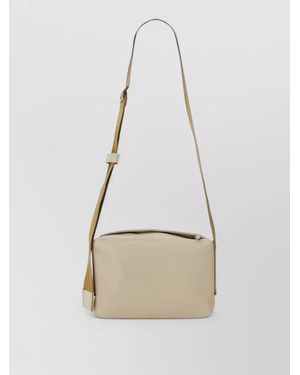 Uma Wang Leather Shoulder Bag - White