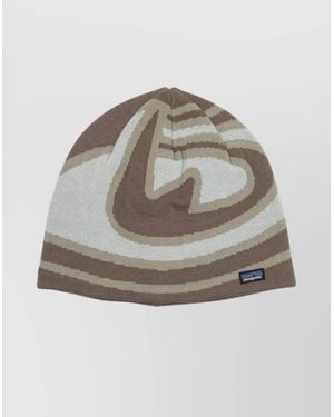 Patagonia Abstract Pattern Knit Fabric Hats Collection - Gray