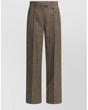Burberry Rozalyn High Waist Check Tailored Pants - Multicolor
