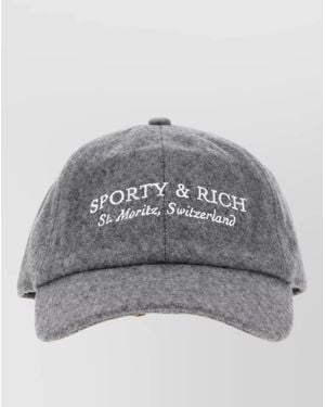 Sporty & Rich Flannel Baseball Cap - Grey