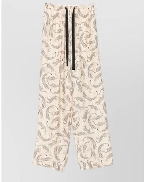 forte_forte Graphic-Print Pajama Pants - Natural