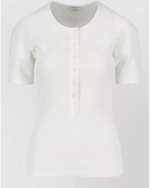 Lemaire Fitted Henley T-Shirt - White