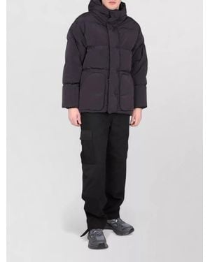 Ienki Ienki Michlin Hooded Long Down Jacket Pockets - Black