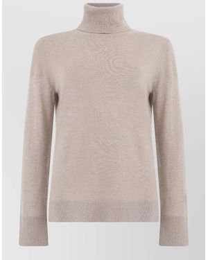Max Mara Wool Turtleneck Sweater - Natural