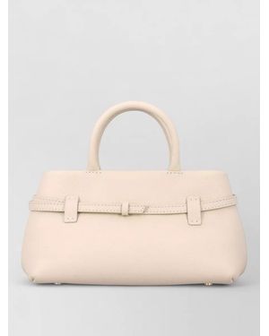 MANU Atelier Cambon Shoulder Bag Top Handle Strap - Natural