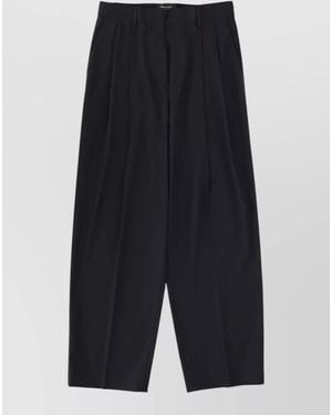 Fabiana Filippi Tailored Trousers Pleated Front Belt Loops - Blue