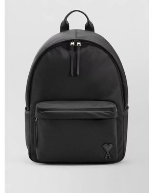 Ami Paris Nylon Marcel Backpack - Black