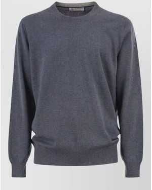 Brunello Cucinelli Cashmere Crew Neck Knitwear Long Sleeves - Grey