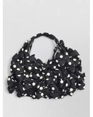 Ganni Hobo Mini Bag Polka Dot Ruffle Handle - Multicolour