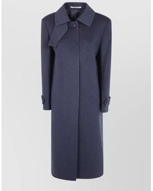Tagliatore Cashmere Wool Long Coat - Blue