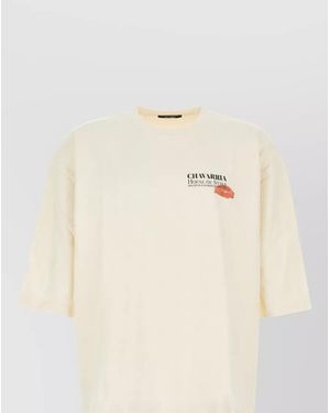 Willy Chavarria Cotton Oversized T-Shirt - Natural
