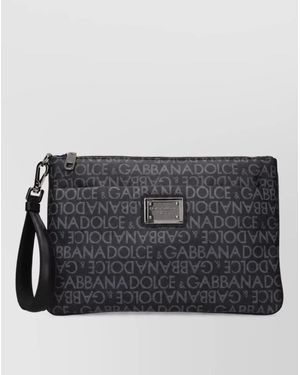 Dolce & Gabbana Fabric Clutch Bag - Black