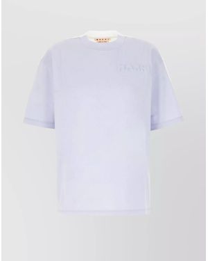 Marni Ribbed Crew-Neck Oversized T-Shirt - White