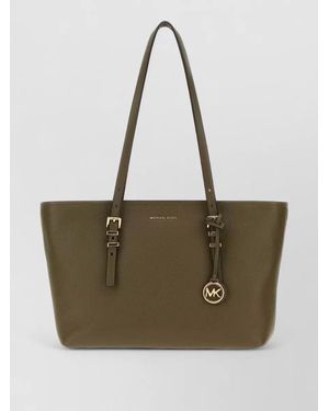 Michael Kors Medium Leather Tote Bag - Natural