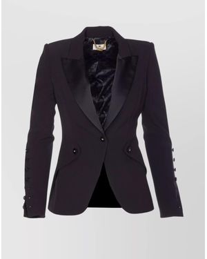 ジャケット ELISABETTA FRANCHI Single-breasted blazer Elisabetta Franchi Blazer In Blue - 40% Off | Editorialist