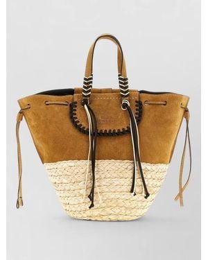 CUBA LAB San Pa Bolero Tote Bag Woven Strap - Natural