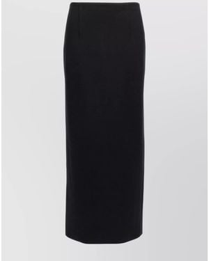 AURALEE Silk Knit Fitted Skirt - Black