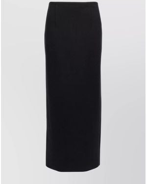 AURALEE Silk Knit Fitted Skirt - Black