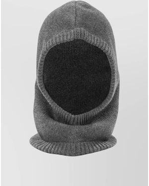 Lisa Yang Hooded Stretch Knit Hats Soft Texture - Grey