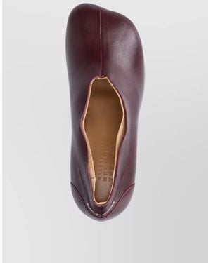 MM6 by Maison Margiela Nappa Leather Anatomic Court Shoes - Purple