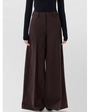 Thelatest Alma Tailored Trousers Belt Loops Pleats - Black