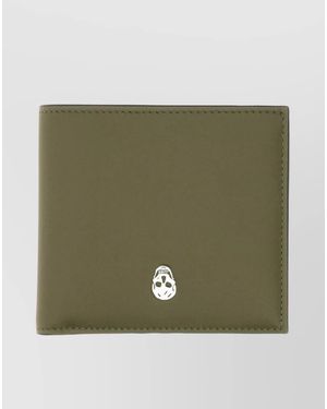 McQueen Leather Bifold Wallet - Green