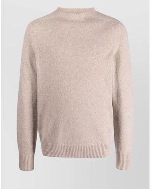 Lanvin Soft Crew Neck Long Sleeve Knitwear - Natural