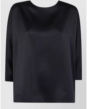 DR. HOPE Button Back Blouse - Black