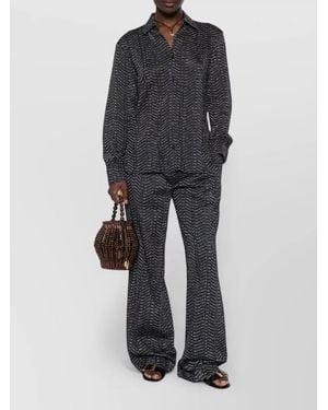 Missoni Patterned Wide Leg Lounge Pants - Black