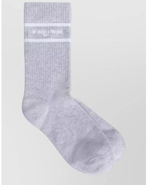 Maison Kitsuné Cotton Sporty Socks - Purple
