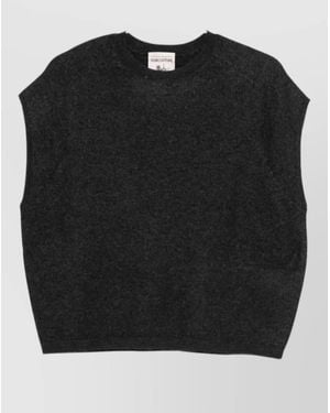 Semicouture Beth Wool Vest Silk Blend Knitwear - Black