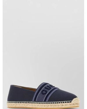 Gucci Canvas Loafer Espadrilles Slip On Design - Blue