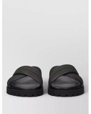 Off-White c/o Virgil Abloh Fabric Cross Strap Sandals - Black