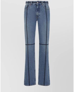 MM6 by Maison Margiela Denim Straight-Leg Jeans - Blue
