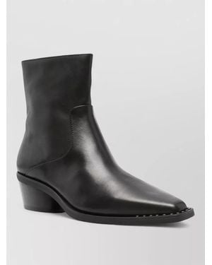 Ash Leather Ankle Boots - Black