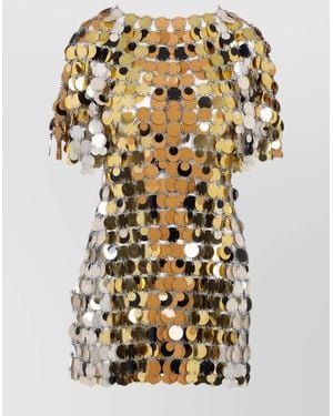 Rabanne Metallic Disc Mini Dress