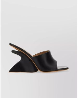 Off-White c/o Virgil Abloh Leather Wedge Mules - Black