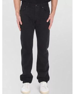 Saint Laurent Denim Pants Medium Rise Slim Cut - Black