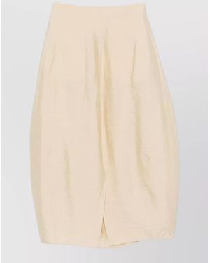 TOTEME High Waist Silk Parachute Pocket Skirt - Natural