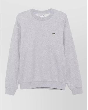Lacoste Organic Cotton Crewneck Sweatshirt - Gray