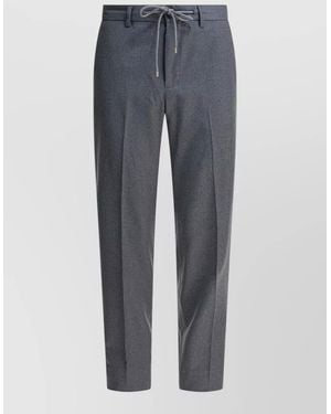Briglia 1949 Tailored Trousers Belt Loops Drawstring Waist - Grey
